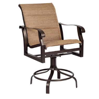 Woodard Cortland Padded Sling Swivel Counter Stool - 420569