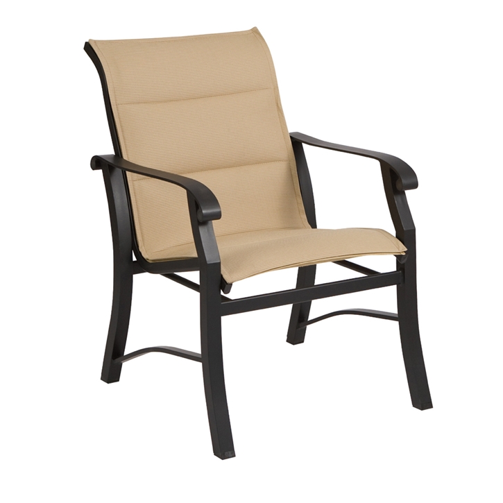 Woodard Cortland Padded Sling Dining Arm Chair - 42H501