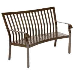 Woodard Cortland Cushion Crescent Shaped Bench - 4Z0494