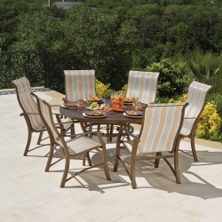 Woodard Cortland Sling Dining Set for 6 - WD-CORTLANDSLING-SET5