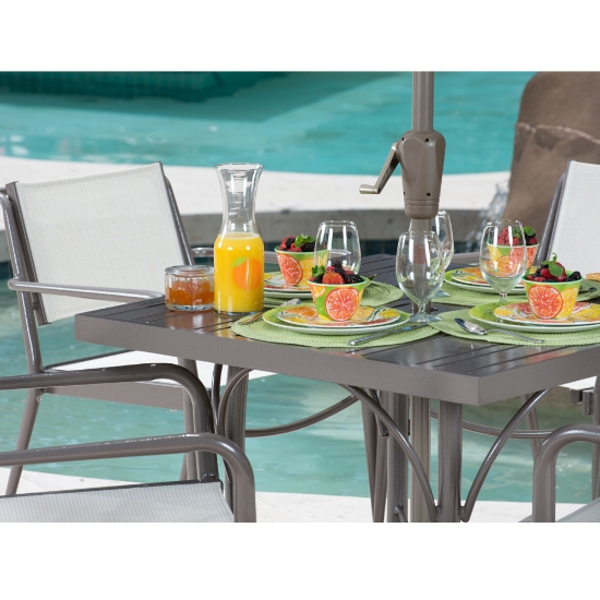 Daytona Dining Set Aluminum Table