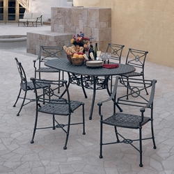 Woodard Delphi Outdoor Dining Set for 6 with Oval Table - WD-DELPHI-SET4