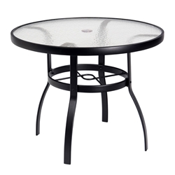 Woodard Deluxe 36 inch round Glass Top Dining Table - 826136W