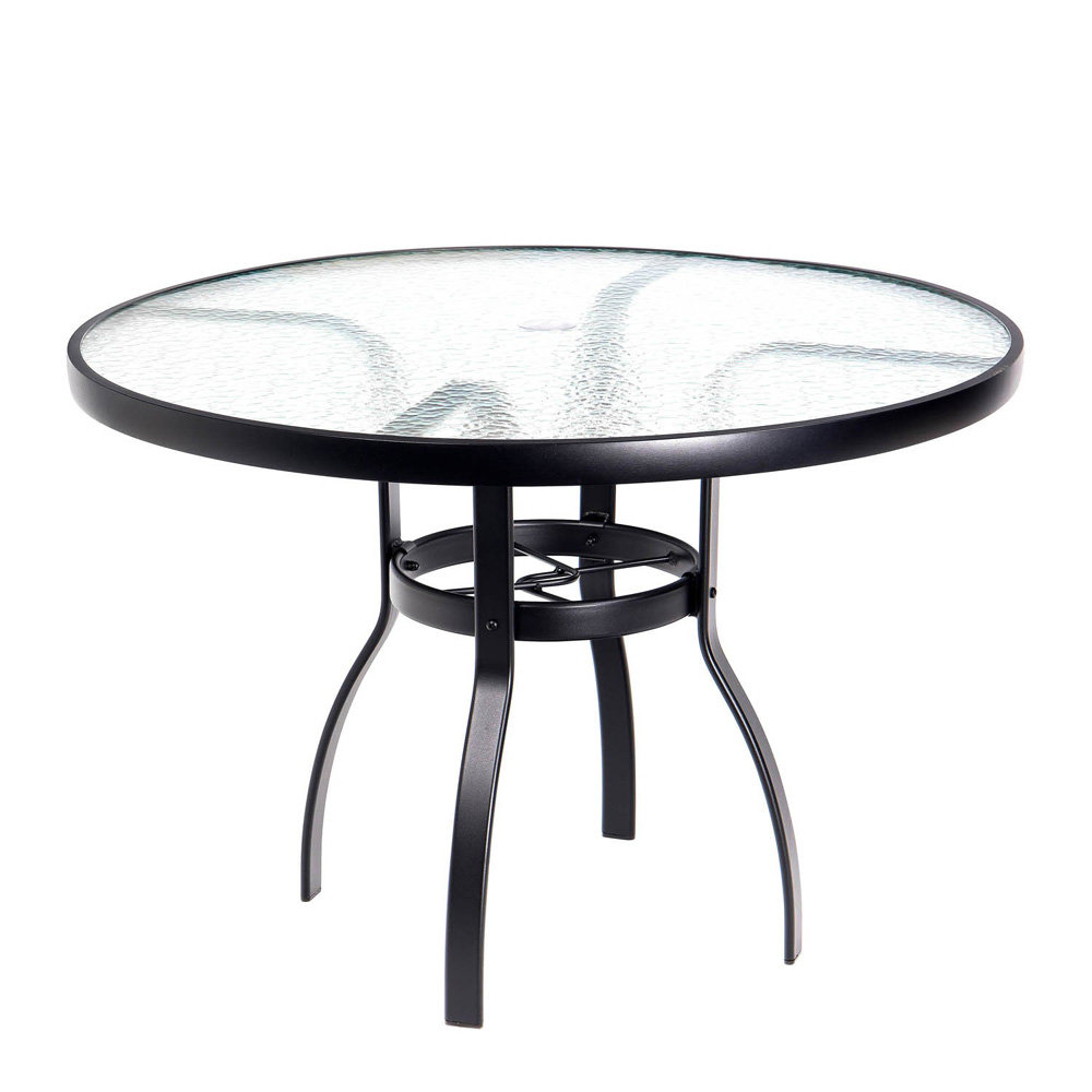 Woodard Deluxe 42 inch round Glass Top Dining Table - 826142W