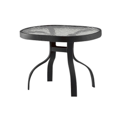 Woodard Deluxe Rectangular Glass Top End Table - 826453W