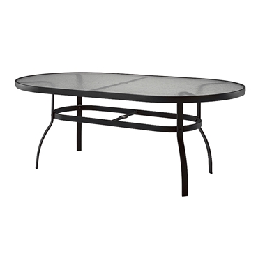 Woodard Deluxe Oval Glass Top Dining Table - 827174W