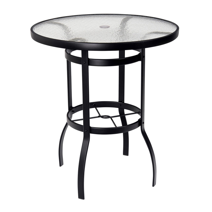 Woodard Deluxe 36 inch round Glass Top Bar Table - 827536W