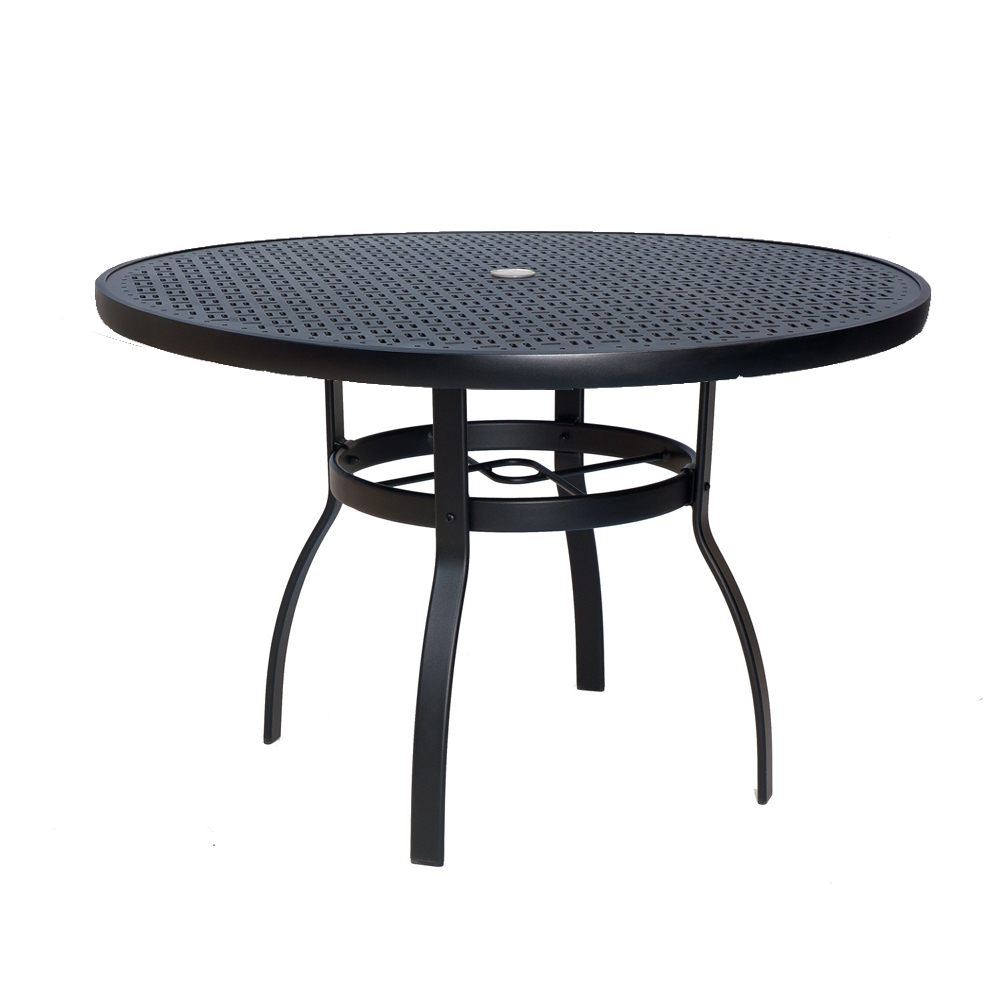 Woodard Deluxe 42 inch round Lattice Top Dining Table - 826142WL