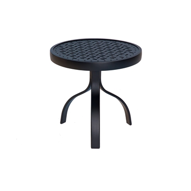 Woodard Deluxe 18 inch round End Table with Lattice Top - 826604WL
