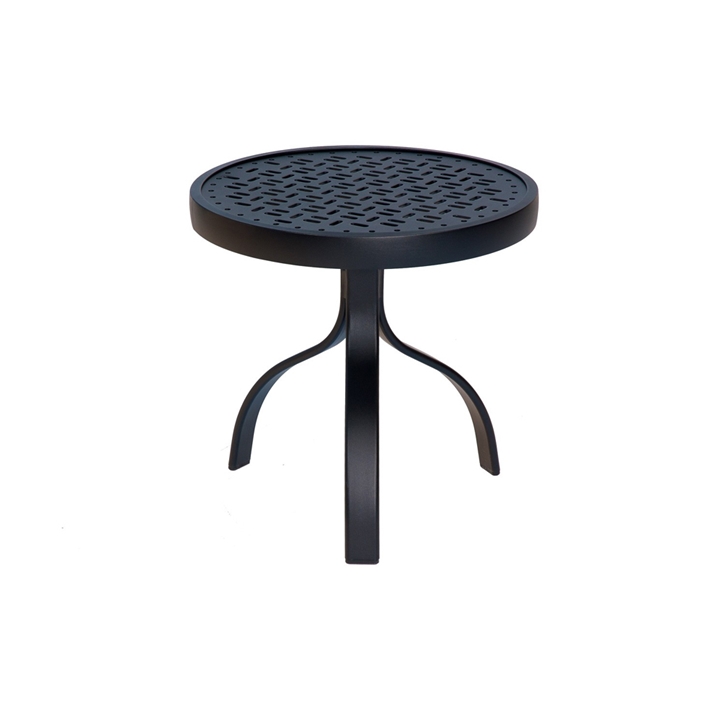 Woodard Deluxe 18 inch round End Table with Lattice Top - 826604WL