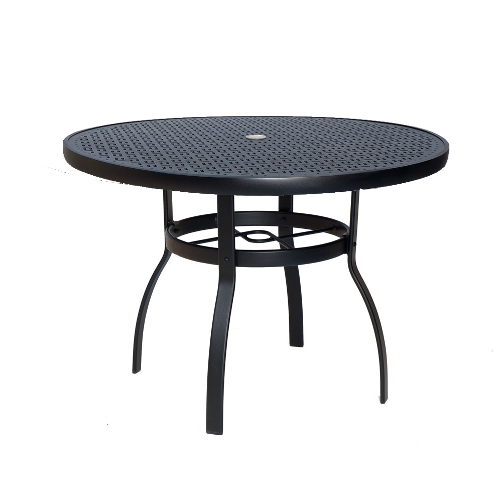 Woodard Deluxe 36 inch round Lattice Top Dining Table - 826636WL