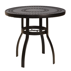 Woodard Deluxe 36 inch round Trellis Top Dining Table - 820136A