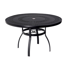 Woodard Deluxe 48 inch round Trellis Top Dining Table - 820148A