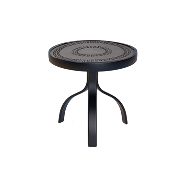 Woodard Deluxe 18 inch round End Table with Lattice Top - 826604A