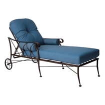 Derby Wrought Iron Adjustable Chaise Lounge