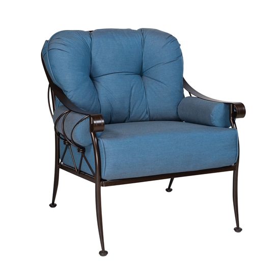 Derby Crescent Loveseat and Lounge Chair Fire Table Set - WD-DERBY-SET2