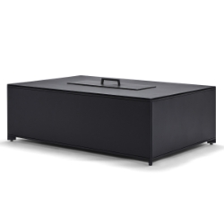 Woodard Essence Solid Panel Coffee Table Height Rectangular Fire Table - 3BSP20LN
