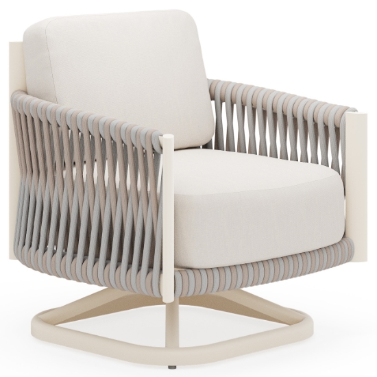 Woodard Eve Swivel Lounge Chairs  oyster