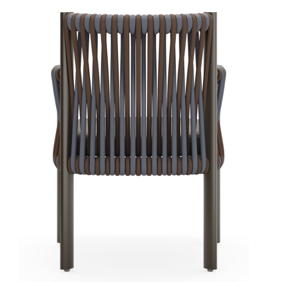 Woodard Eve Dining Chairs with Seat Cushions back