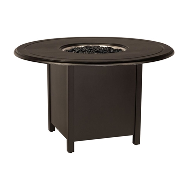 Woodard Solid Cast 48" Round Dining Height Fire Table - 1CM1SQRB-09248FP