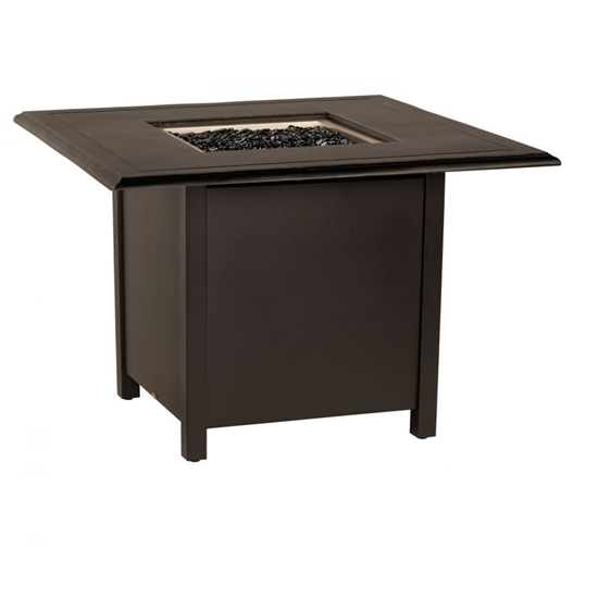 Woodard Solid Cast 42" Square Dining Height Fire Table - 1CM1SQSB-09242FP
