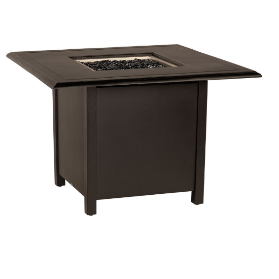 Woodard Solid Cast 42" Square Dining Height Fire Table - 1CM1SQSB-09242FP
