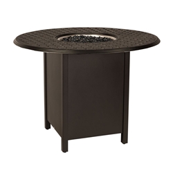 Woodard Thatch 48" Round Bar Height Fire Table - 1CM3SQRB-04948FP