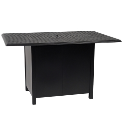 Woodard Thatch 60" x 42" Rectangular Counter Height Fire Table - 650LCT-04946FP