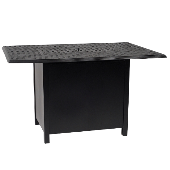 Woodard Thatch 60" x 42" Rectangular Counter Height Fire Table - 650LCT-04946FP
