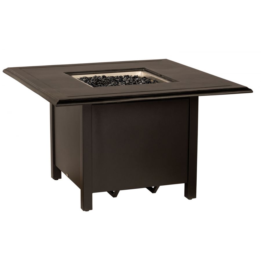 Woodard Solid Cast 42" Square Chat Height Fire Table - 65M742-09242FP