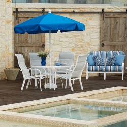 Woodard Fremont 5 Piece Padded Sling Dining Set - WD-FREMONT-SET2