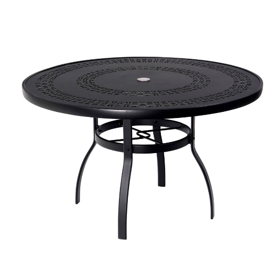 umbrella hole aluminum dining table
