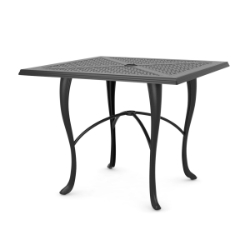 Woodard Hampton Cast 36" Square Dining Umbrella Table with Cabriole Base - 2G5300-05137