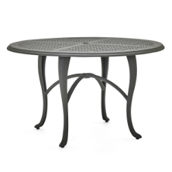 Woodard Hampton Cast 48" Round Dining Umbrella Table with Cabriole Base - 2G5300-05148