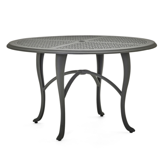 Woodard Hampton Cast 48" Round Dining Umbrella Table with Cabriole Base - 2G5300-05148