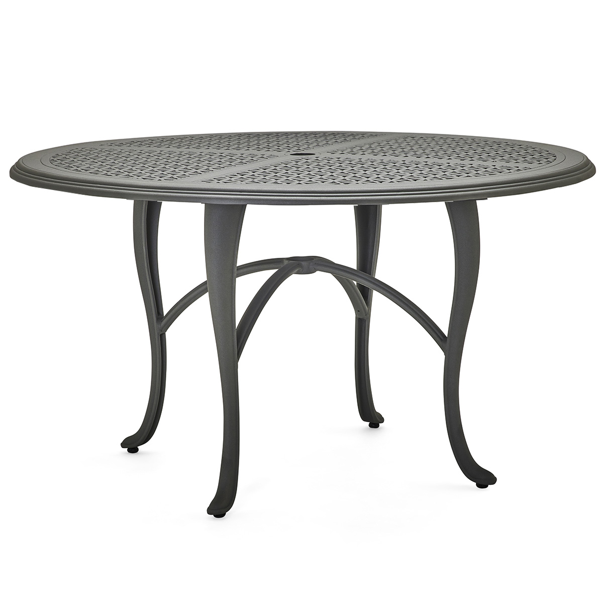 Woodard Hampton Cast 60" Round Dining Umbrella Table with Cabriole Base - 2G5300-05160