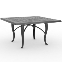 Woodard Hampton Cast 42" Square Coffee Table with Cabriole Base - 2G5400-05143