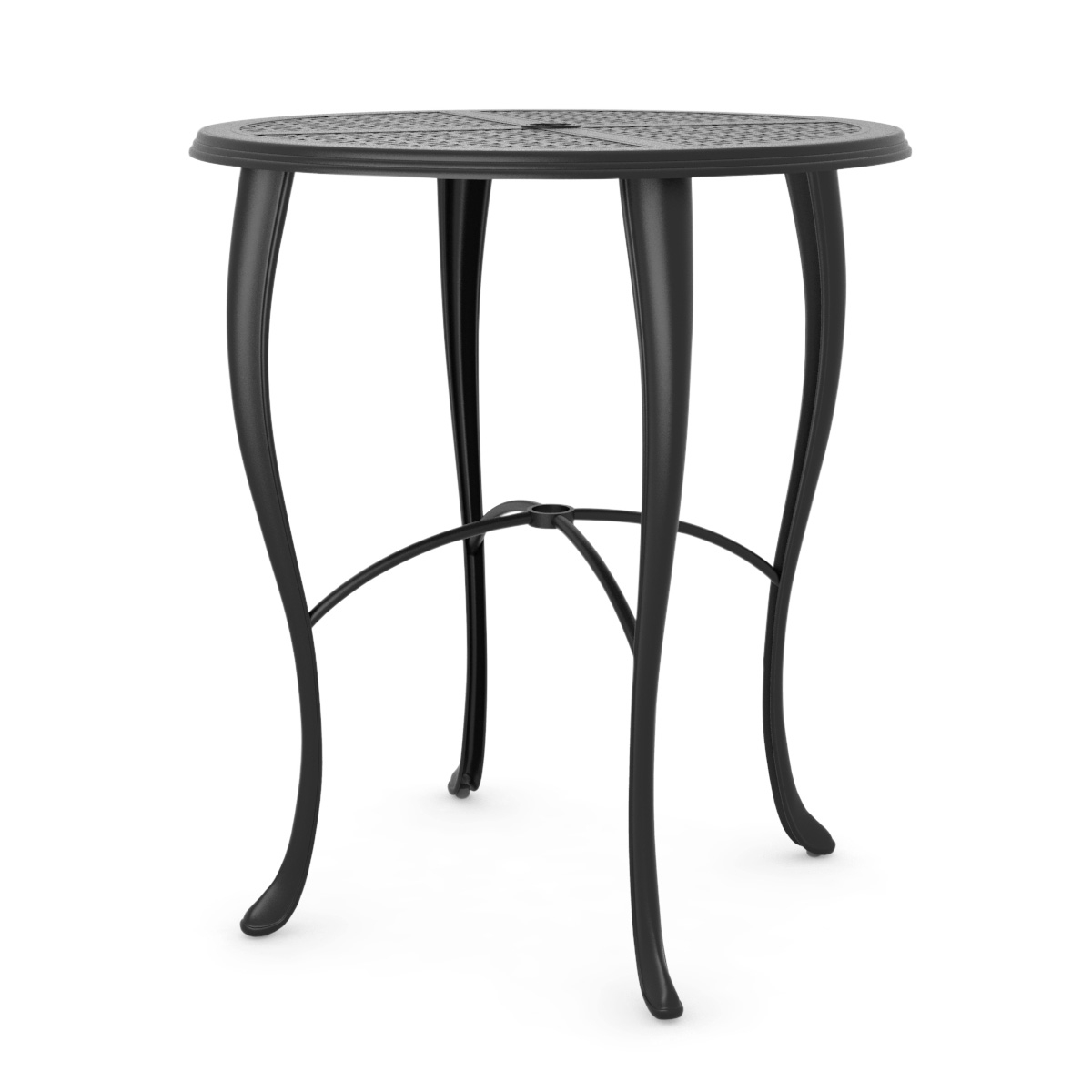 Woodard Hampton Cast 36" Round Counter Height Umbrella Table with Cabriole Base - 2G5500-05136