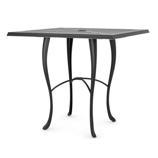 Woodard Hampton Cast 42" Square Counter Height Umbrella Table with Cabriole Base - 2G5500-05143