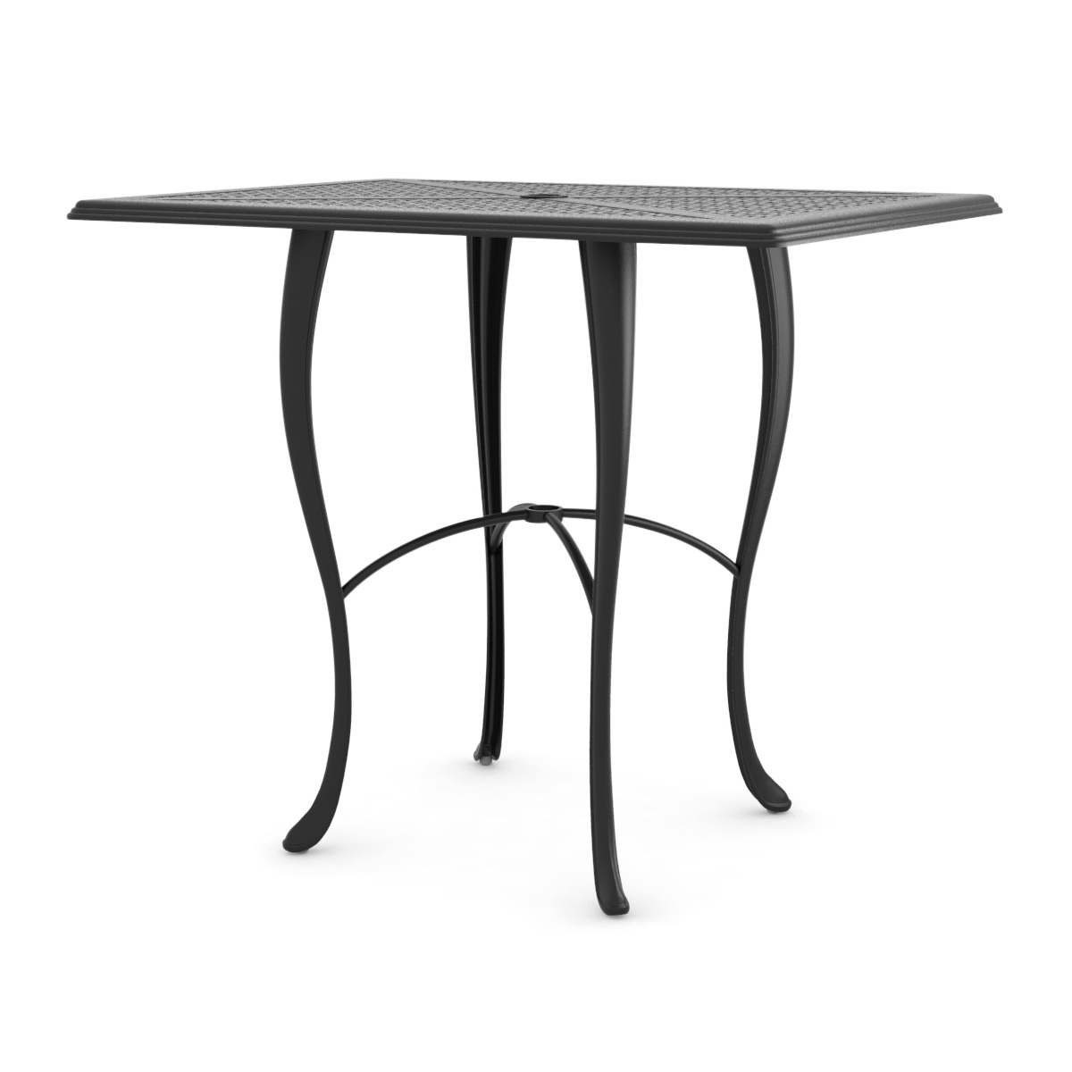 Woodard Hampton Cast 48" x 36" Rectangular Counter Height Umbrella Table with Cabriole Base - 2G5500-05145