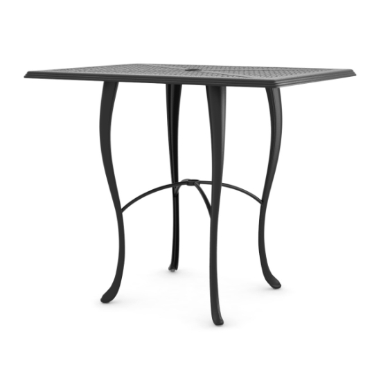 Woodard Hampton Cast 48" x 36" Rectangular Counter Height Umbrella Table with Cabriole Base - 2G5500-05145