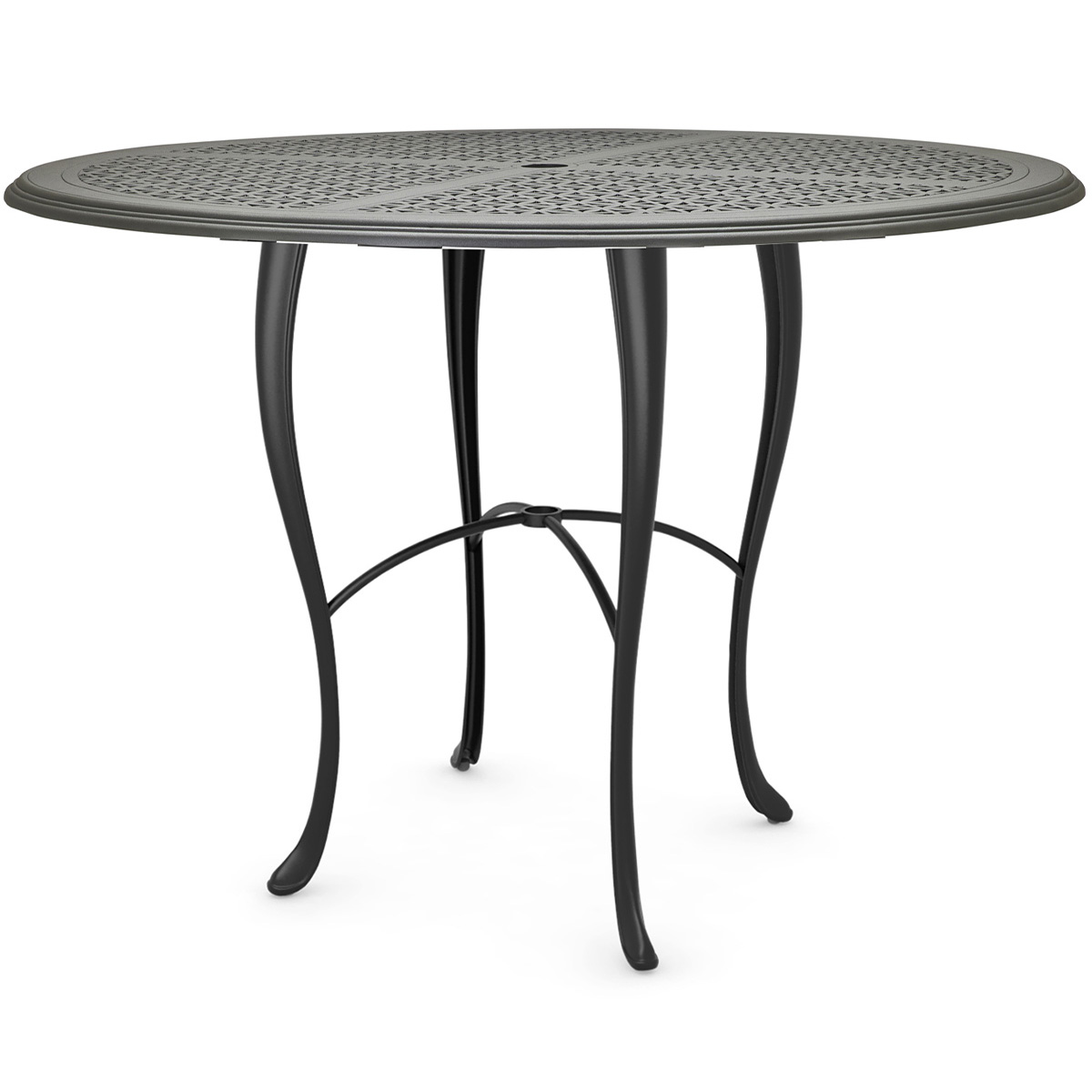 Woodard Hampton Cast 60" Round Counter Height Umbrella Table with Cabriole Base - 2G5500-05160