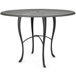 Woodard Hampton Cast 60" Round Counter Height Umbrella Table with Cabriole Base - 2G5500-05160