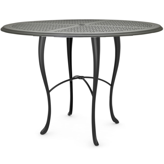 Woodard Hampton Cast 60" Round Counter Height Umbrella Table with Cabriole Base - 2G5500-05160