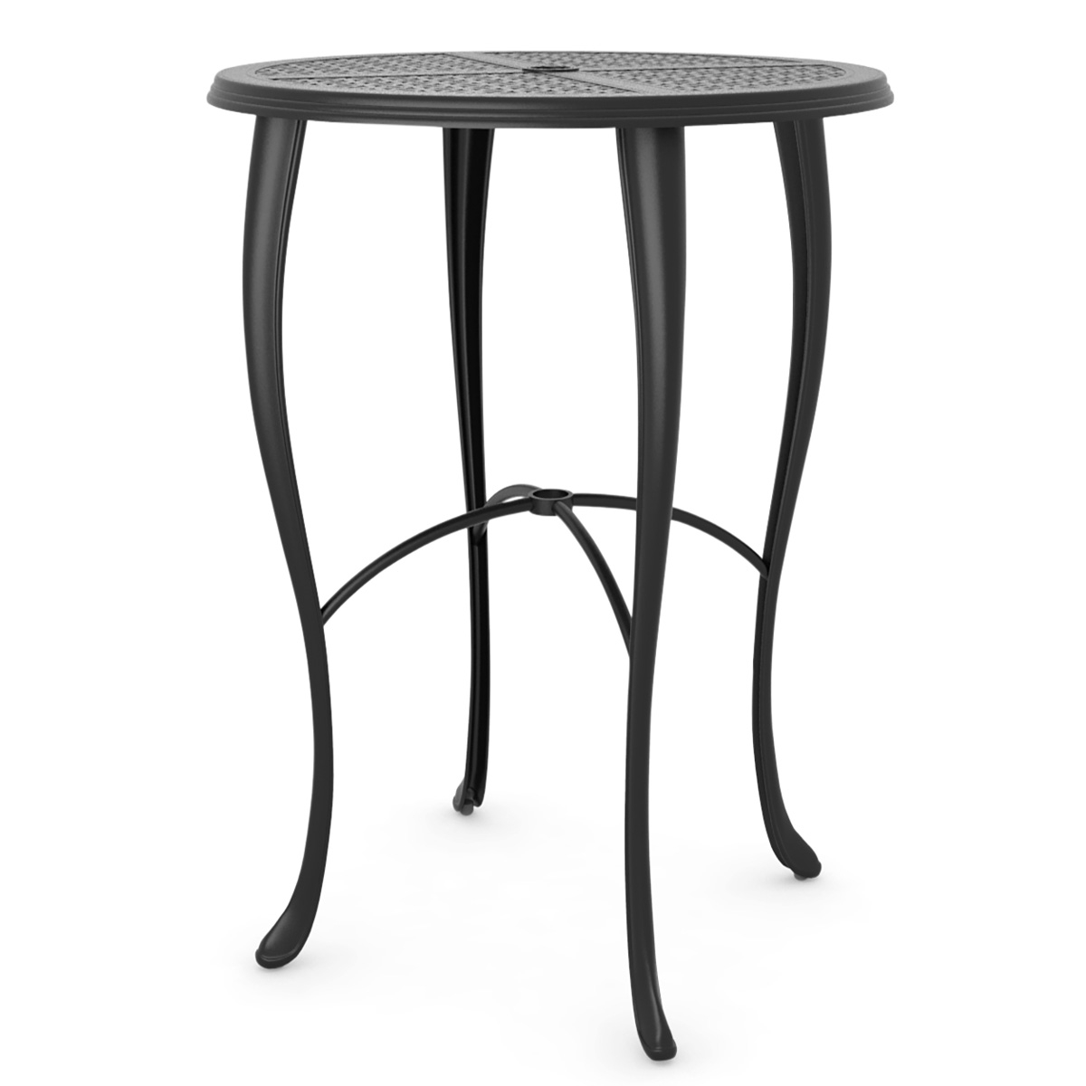 Woodard Hampton Cast 36" Round Bar Height Umbrella Table with Cabriole Base - 2G6600-05136