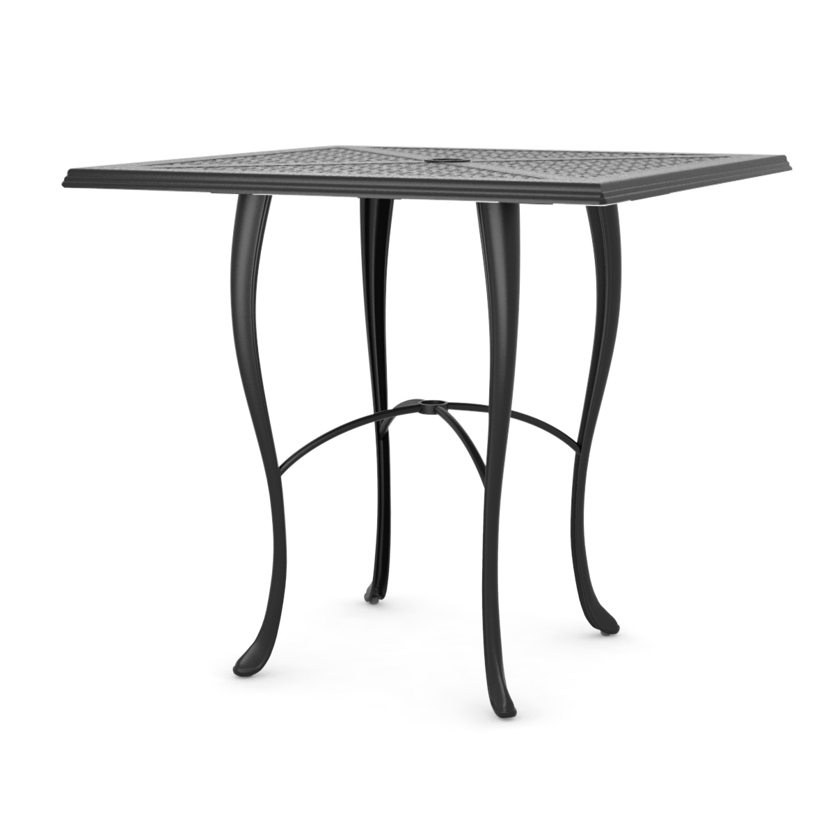 Woodard Hampton Cast 42" Square Bar Height Umbrella Table with Cabriole Base - 2G6600-05143