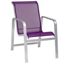 Woodard Landings Sling Stackable Dining Arm Chair - 6G0417