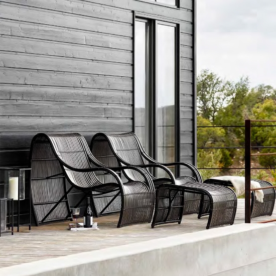 Woodard Loft Lounge Chair and Ottoman Set - WD-LOFT-SET1