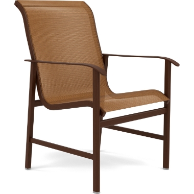 Woodard Louie Sling High Back Dining Arm Chair