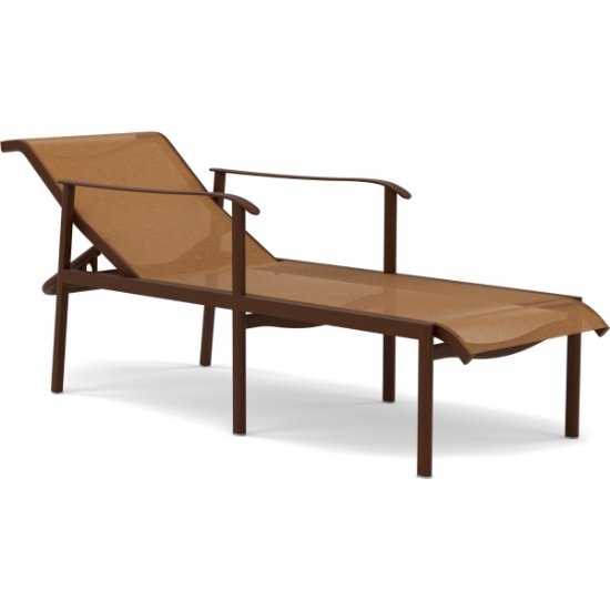 Woodard Louie Padded Sling Chaise Lounge